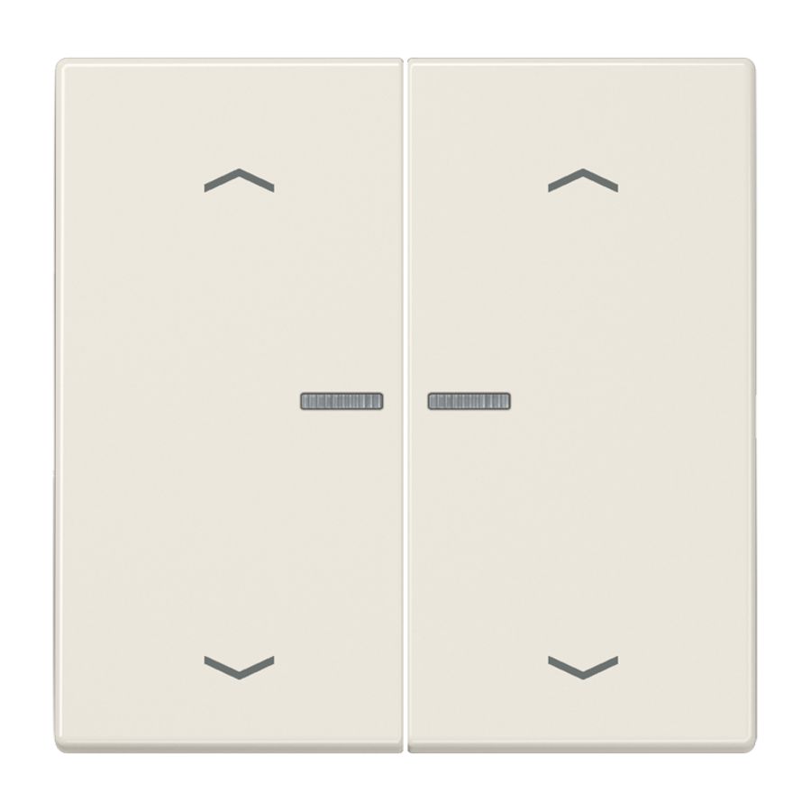 Stuurafdekking LS 2voudig wit pijl HOME