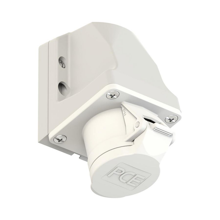 CEE opbouw wandcontactdoos 16A 2p 24/42V DC 10h wit IP44 Twist