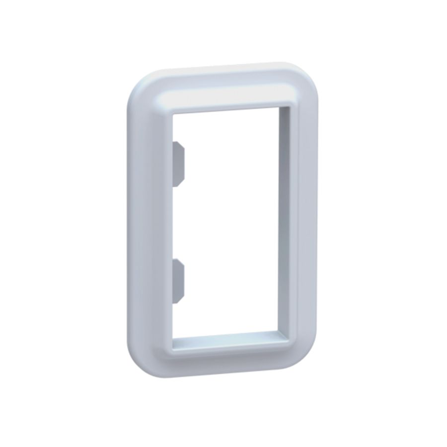 Flensplaat wandgoot GGK UK afwerkr. 4-z 62x62/4 wit RAL9010