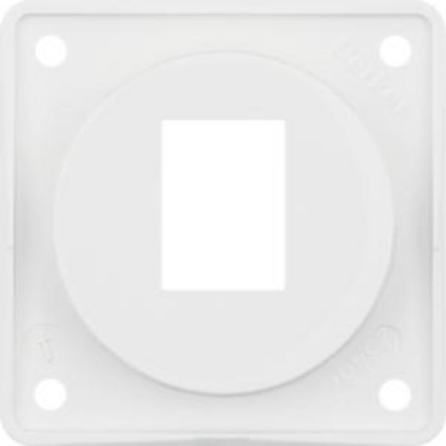 Draagplaat 1V AMP modulaire jacks berker Integro polarwit