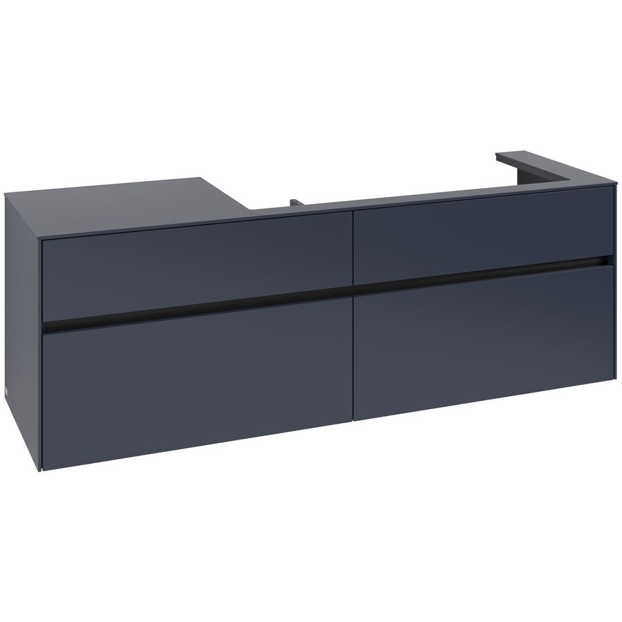 Wastafelonderkast Collaro 1600x548x500mm Marine Blue C030B0VQ