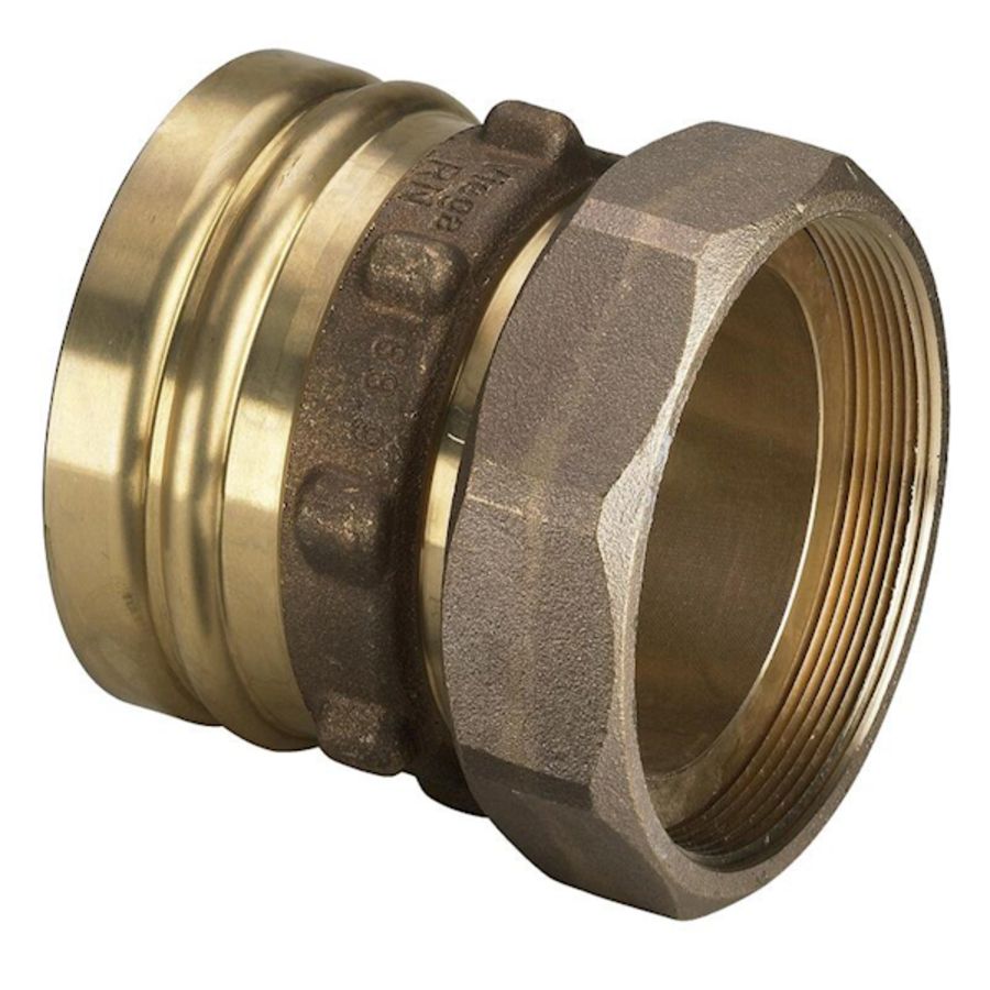 2-del. koppeling Sanpress XL brons 88,9x3.1/2" wartel