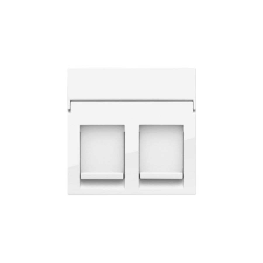 Centraalplaat data 2x RJ bright white