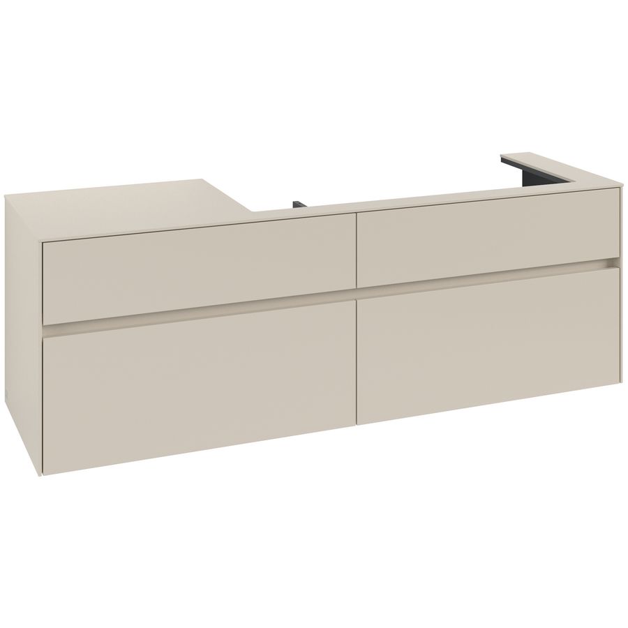 Wastafelonderkast Collaro 1600x548x500mm Cashmere Grey C030B0VN