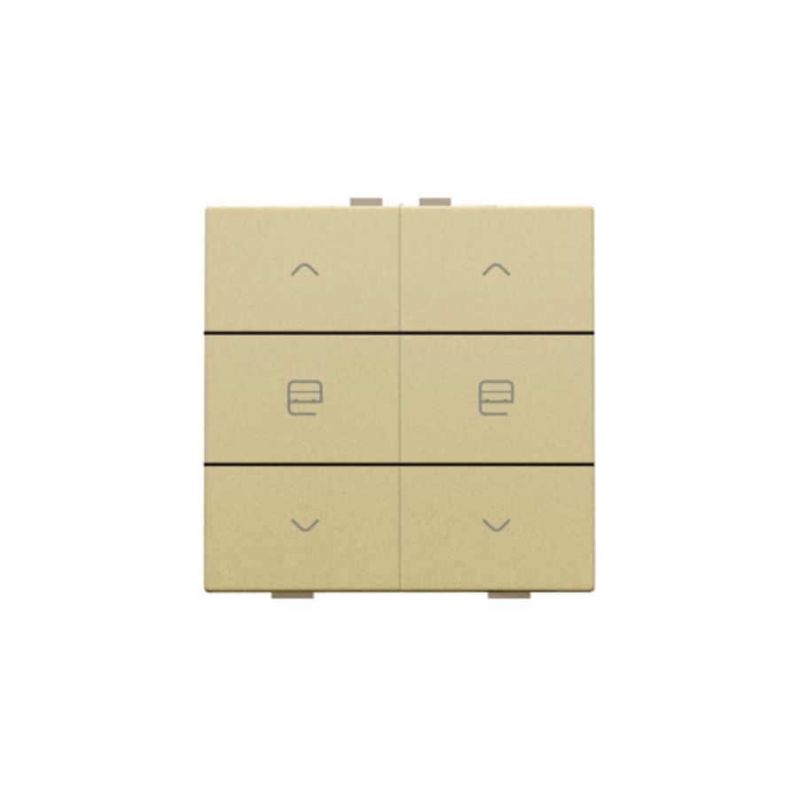 Dubbele motorsturingsbediening Home Control gold coated