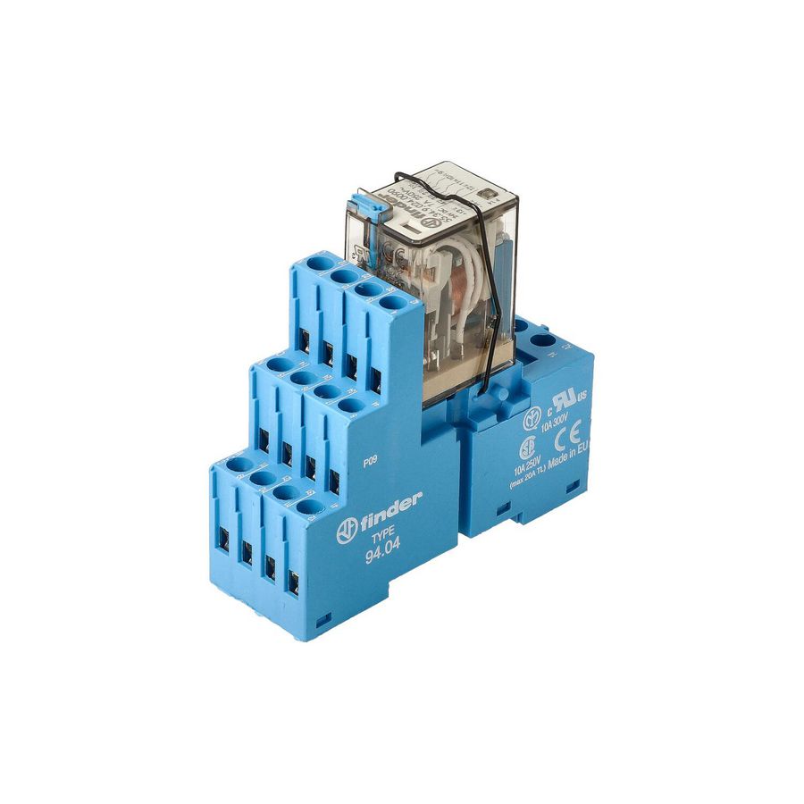 Interfacerelais 4 wisselcontacten 7A spoelspanning 24V DC