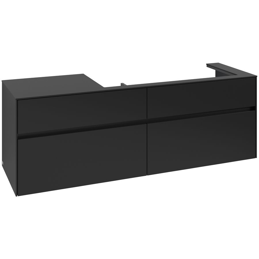 Wastafelonderkast Collaro 1600x548x500mm Volcano Black C030B0VL
