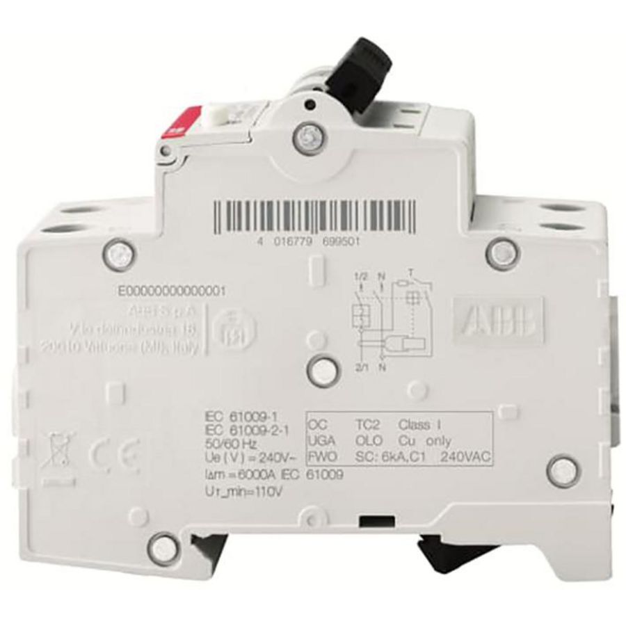 Aardlekautomaat 1P+N B kar 10A 30mA UL/CSA