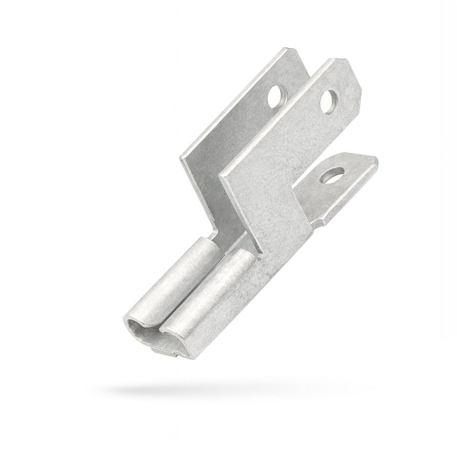 Kist a 100st. Vlakstekerhuls tab 6,3x0,8 4Polig H=90gr.