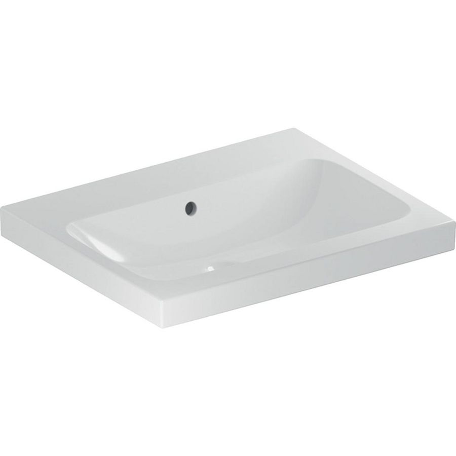 iCon Light wastafel 60x48cm z/kraangat m/overloop wit