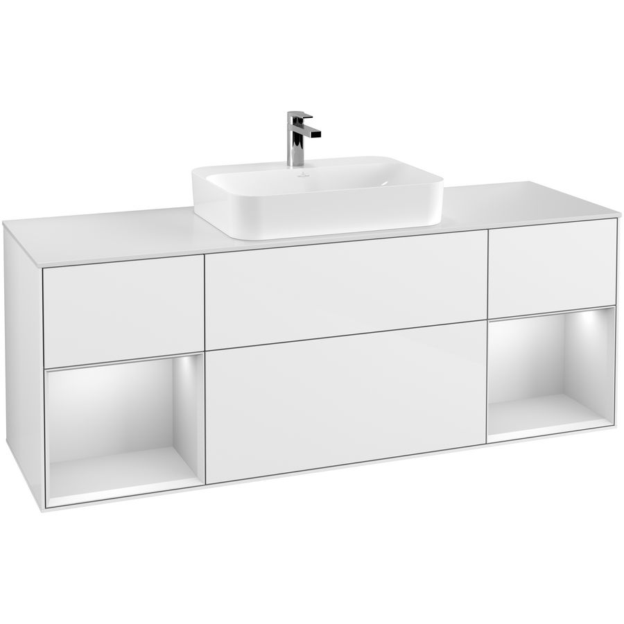 Wastafelonderkast Finion 1600x603x501mm G.White.L F451MTGF