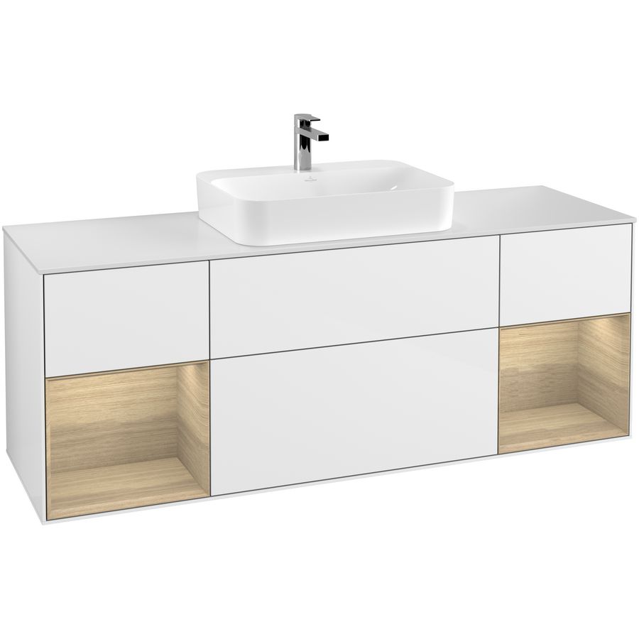Wastafelonderkast Finion 1600x603x501mm G.White.L F451PCGF