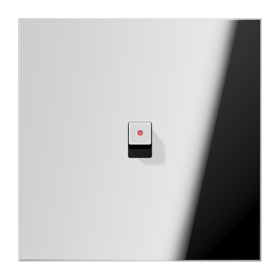 Afdekking LS1912 glans chroom 1 hevel kubus&lens