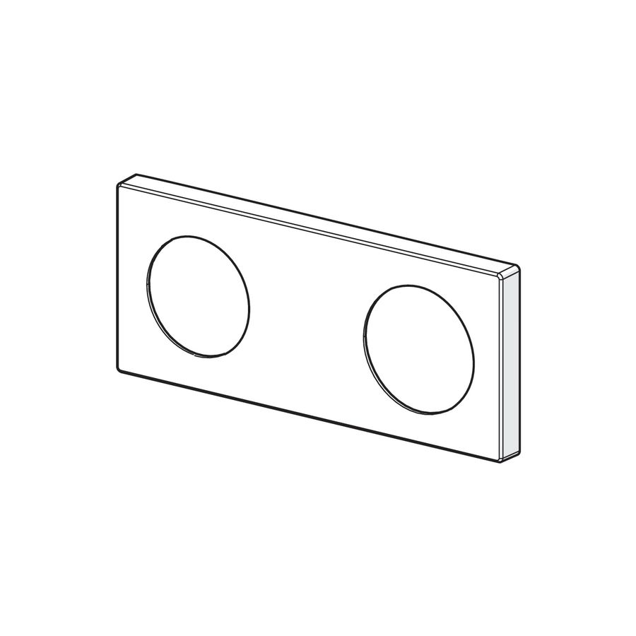 Rozet 175x75mm chroom 59913734