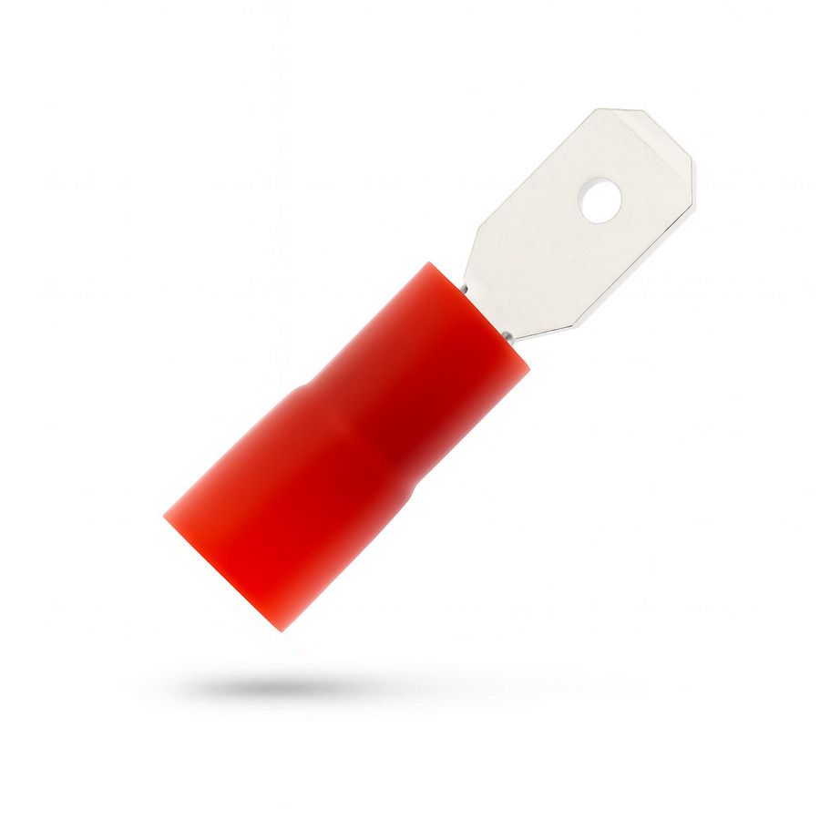 Kist a 100st. geisoleerde vlaksteker 4,8x0,5mm 0,5-1,5mm² PVC