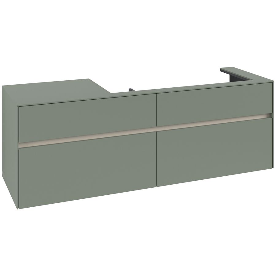 Wastafelonderkast Collaro 1600x548x500mm Soft Green C030B0AF
