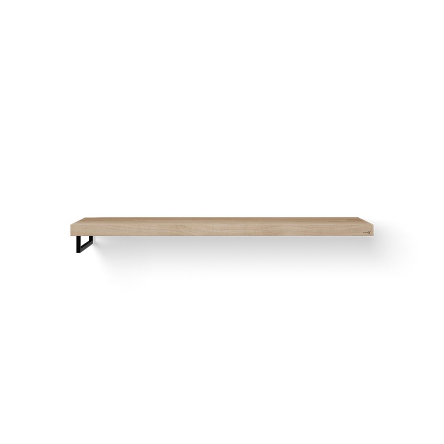 Wastafelblad Base Wood eiken 160cm zwart 1x handdoekbeugel LI.