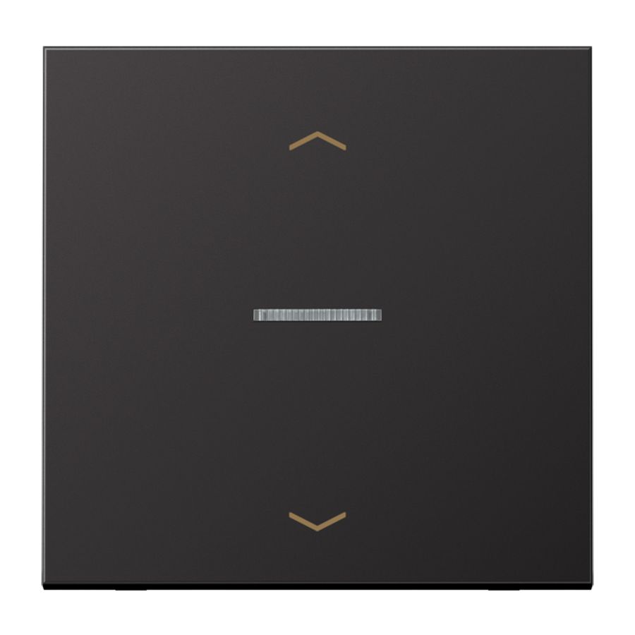 Stuurafdekking LS 1voudig alu dark pijl HOME