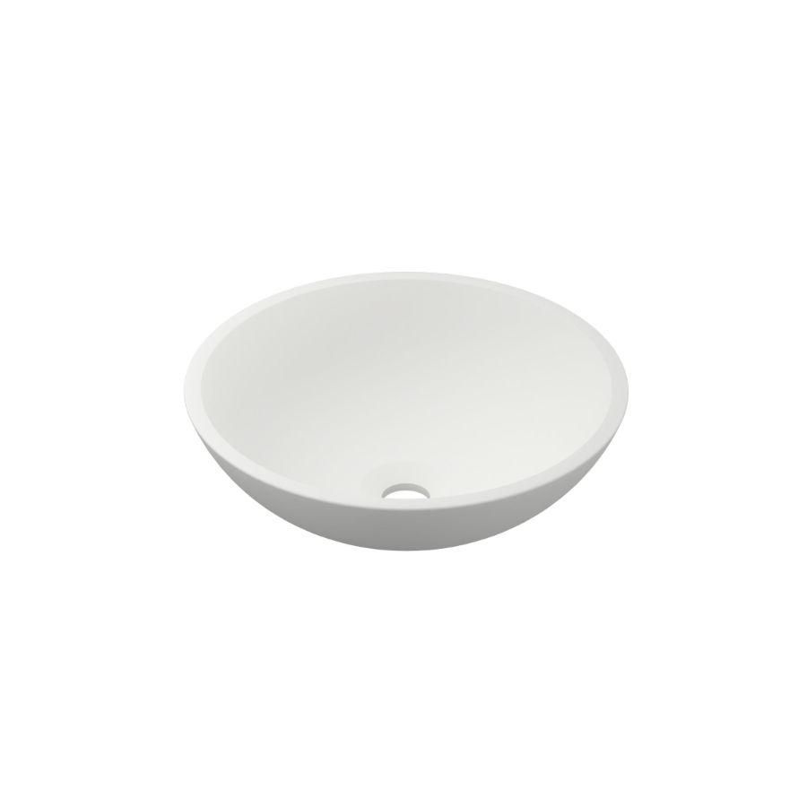 INK Jazz large Opbouw waskom Polystone zonder kraangat Mat wit 4