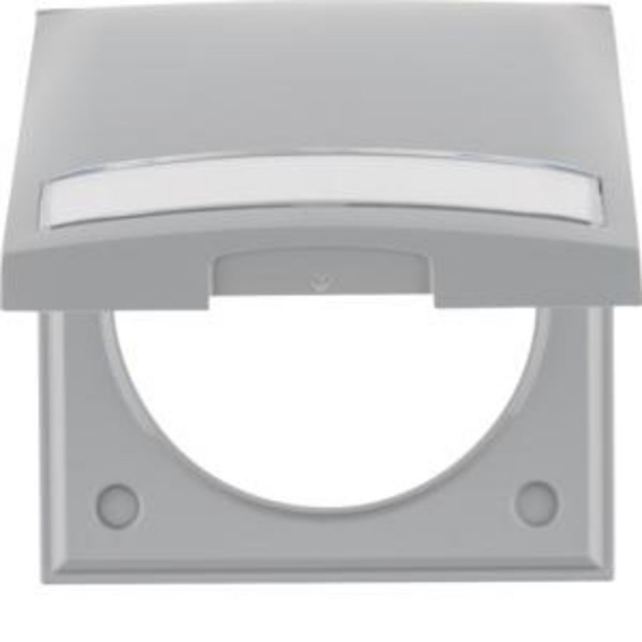 Afdekraam 1-v met klapdeksel en tekstv. berker Integro grijs