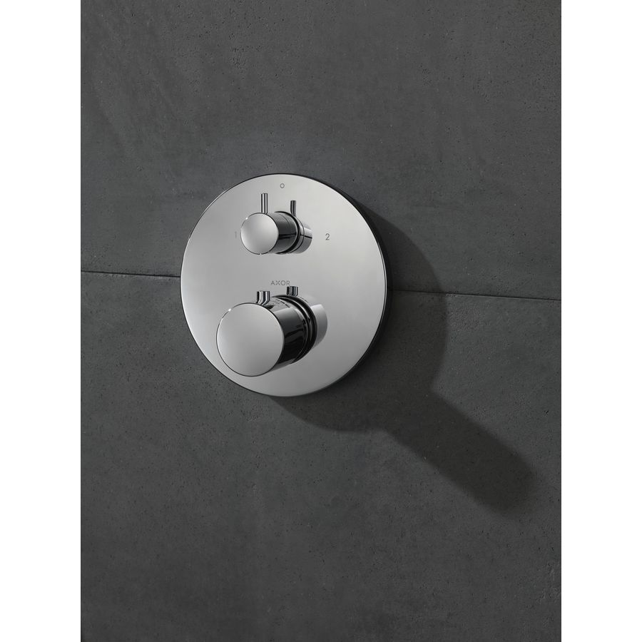 Afbouwdeel Axor Uno inbouw thermostaat chroom met stopkraan+omstel