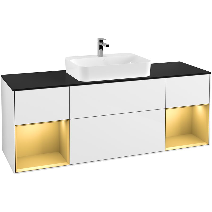 Wastafelonderkast Finion 1600x603x501mm G.White.L F452HFGF