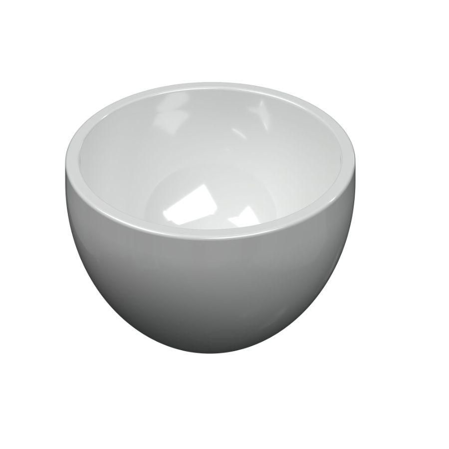 INK Jazz XS Opbouw waskom Polystone zonder kraangat GL wit 2
