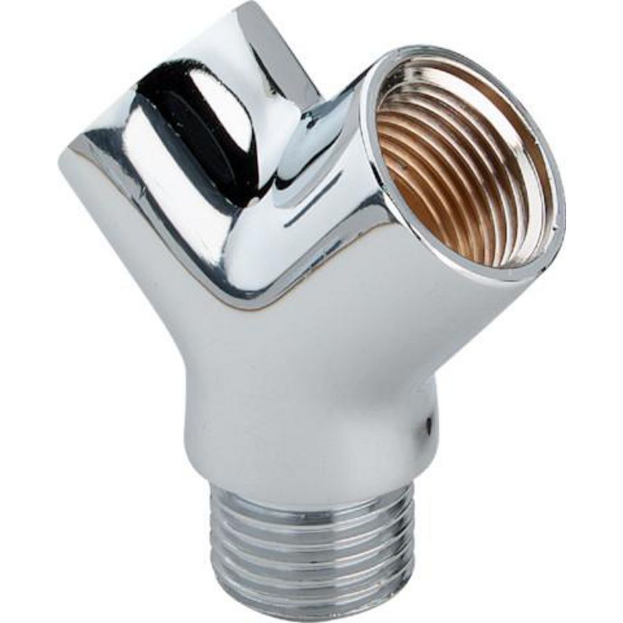 Dubbele-aansluiting 1/2 messing/verchroomd VVE=5