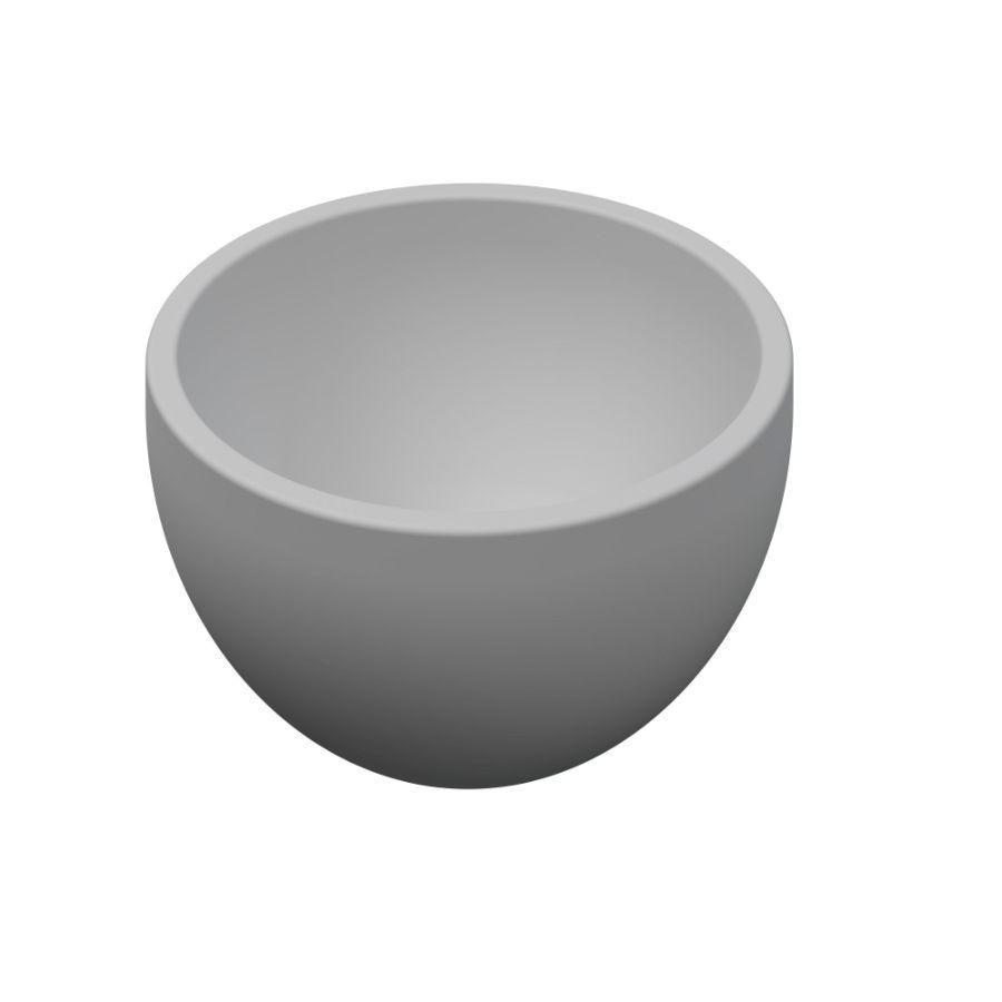 INK Jazz XS Opbouw waskom Polystone zonder kraangat Mat wit 2