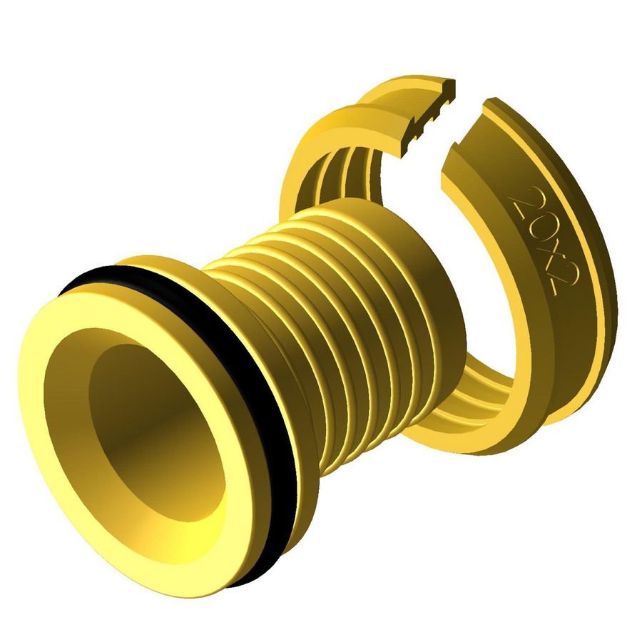 Knelringset vernikkeld 22mm - 20x2,0mm AKB VVE=2