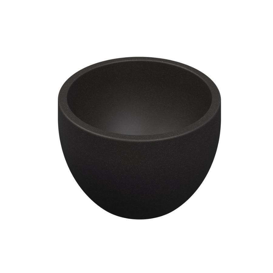 INK Jazz XS Opbouw waskom Quartz zonder kraangat zwart 2