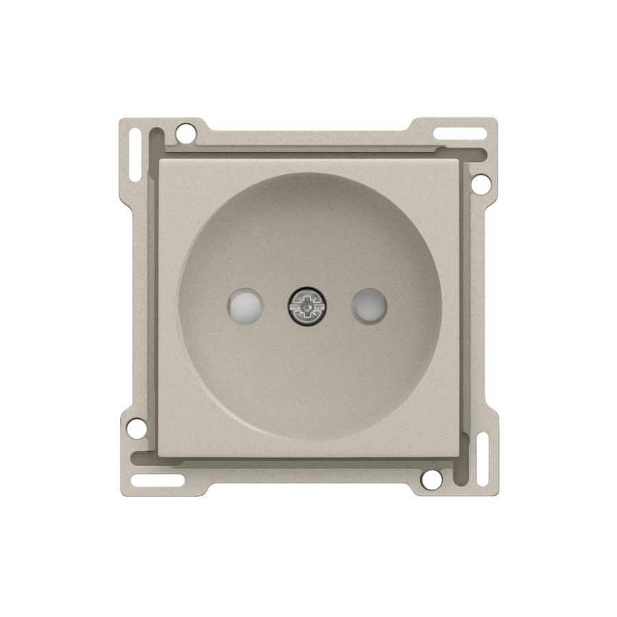 Afwerkingsset voor stopcontact zonder aarding met beschermingsafsluite sand textured