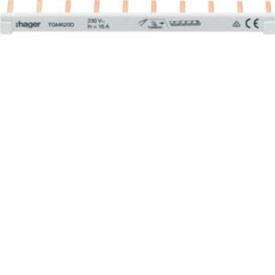 Zak a 2st. Kamrail 10-pins 6mm² met eindkapjes