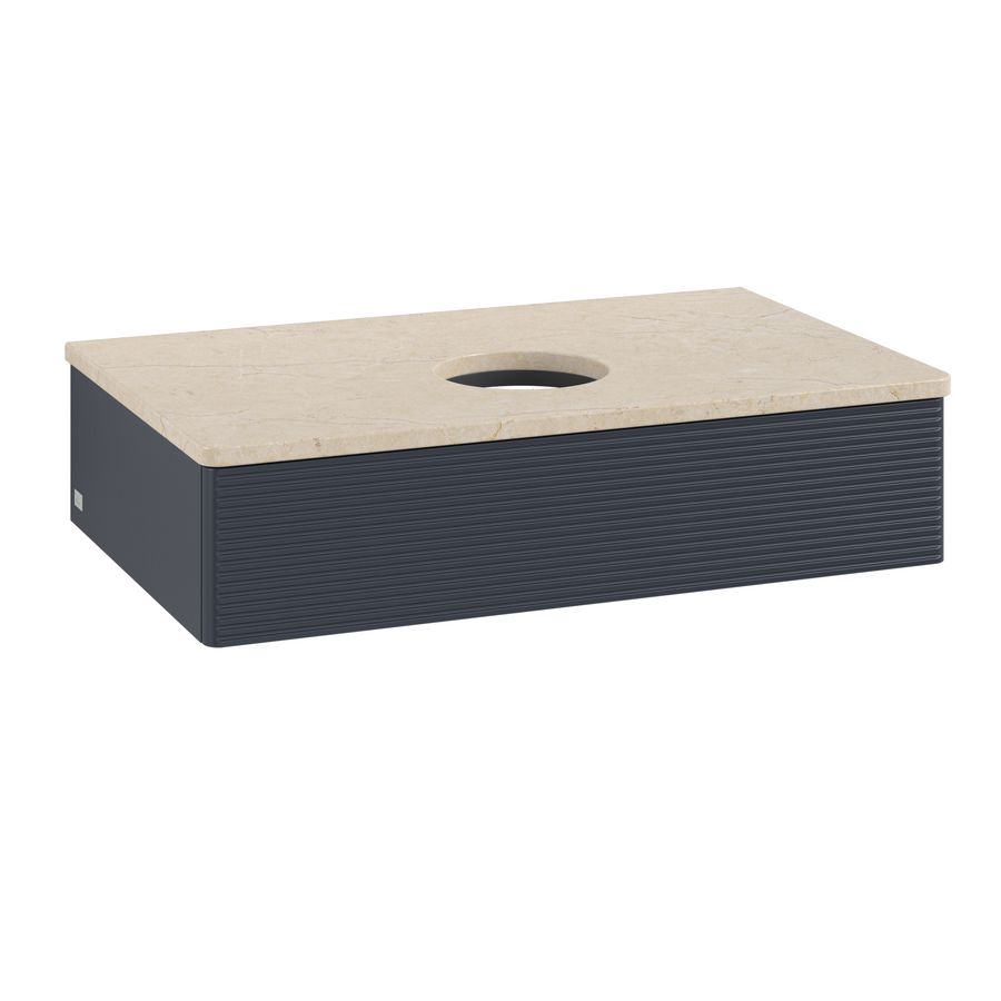 Wastafelonderkast Antao 800x190x500mm Mid.Blue Matt Lacquer K08113HG