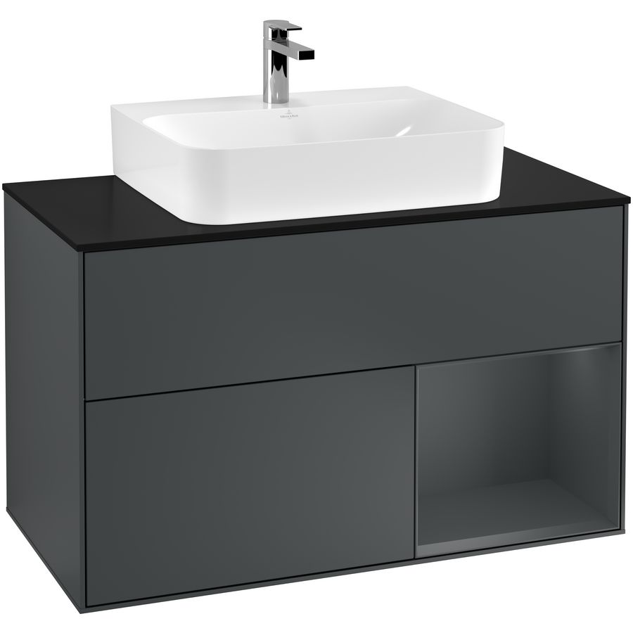 Wastafelonderkast Finion 1000x603x501mm Mid.Blue Matt Lacquer F122HGHG