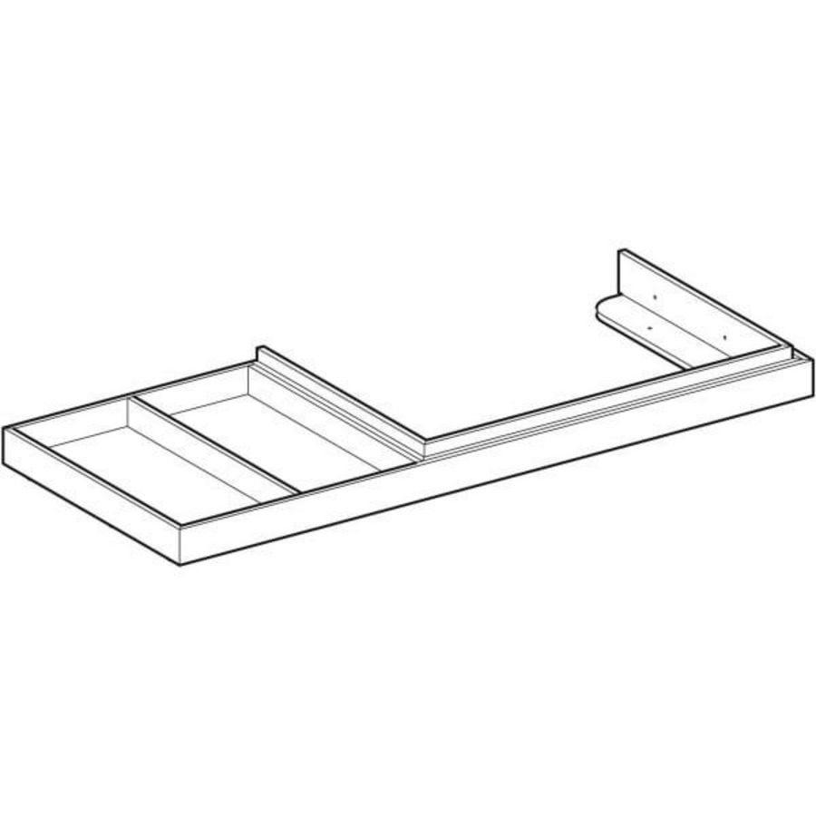 Opzetwastafelplaat B=118cm Eiken beige  595532000
