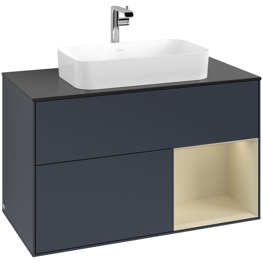 Wastafelonderkast Finion 1000x603x501mm Mid.Blue Matt Lacquer G252HJHG