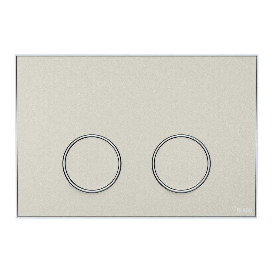 Frame Bedieningsplaat MEPA 2-toets zand-matwit