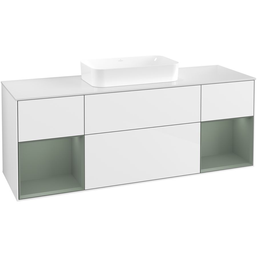 Wastafelonderkast Finion 1600x603x501mm G.White.L F741GMGF