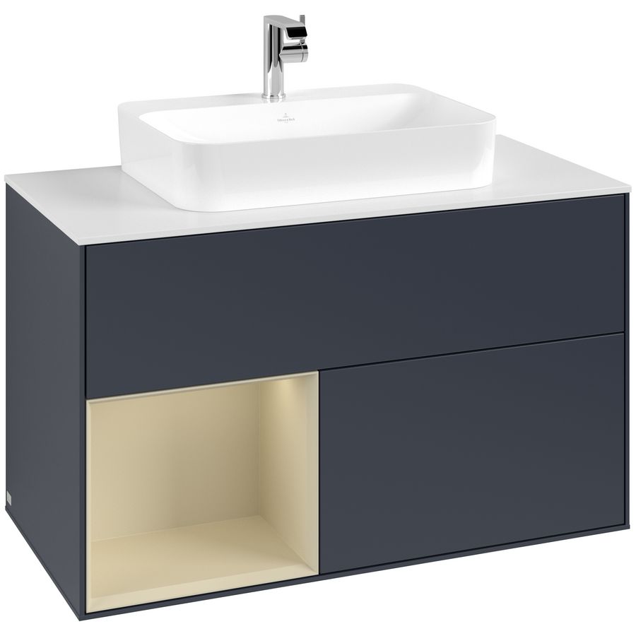 Wastafelonderkast Finion 1000x603x501mm Mid.Blue Matt Lacquer G361HJHG