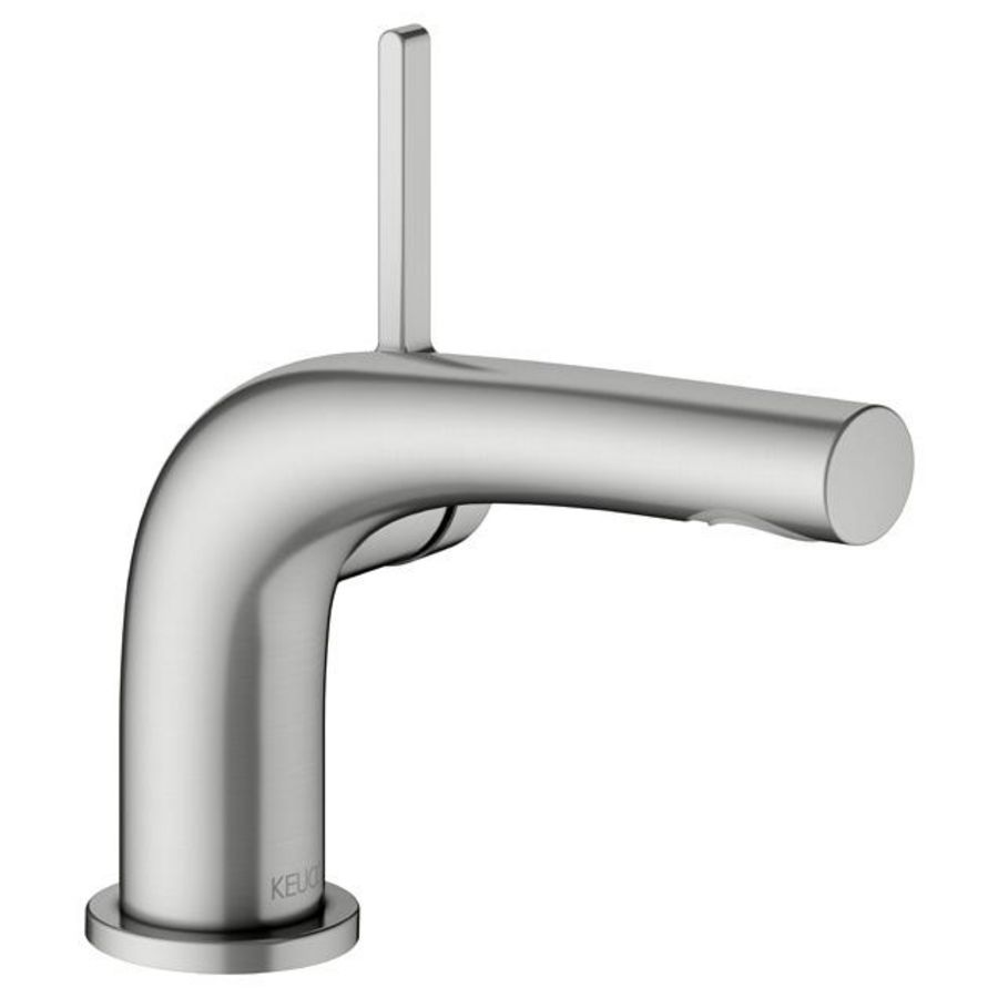 1-hendel wastafelmengkraan 80 roestvr. staal finish