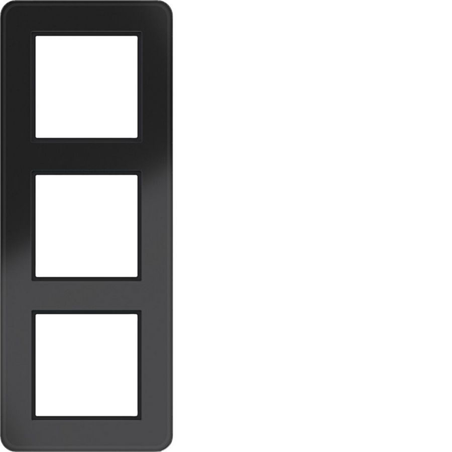 Afdekraam 3-voudig C.8 glas zwart glanzend
