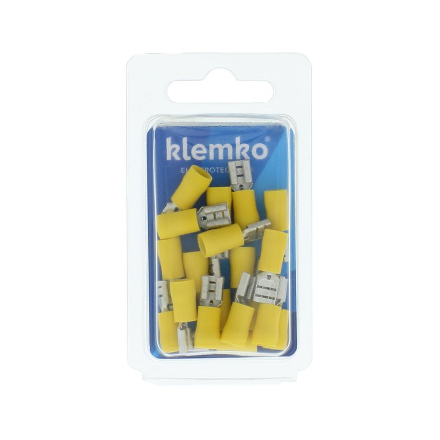 Blister a 25st. geisoleerde vlakstekerh 6,3x0,8mm 4-6mm²