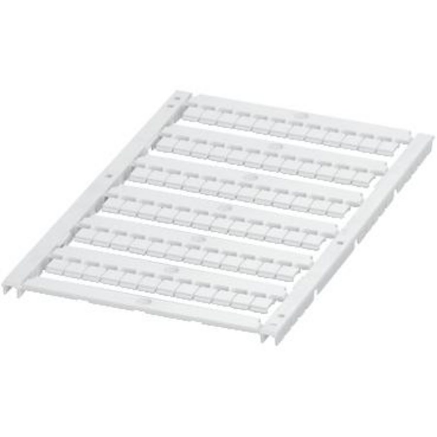 Markeerkaart Plat 6strips 5mm Ongedrukt 72 tekens Wit VVE=10