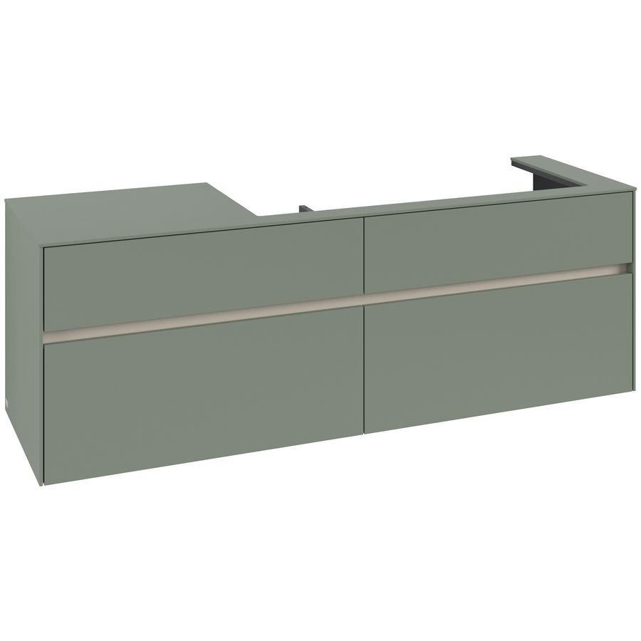 Wastafelonderkast Collaro 1600x548x500mm Soft Green C03000AF