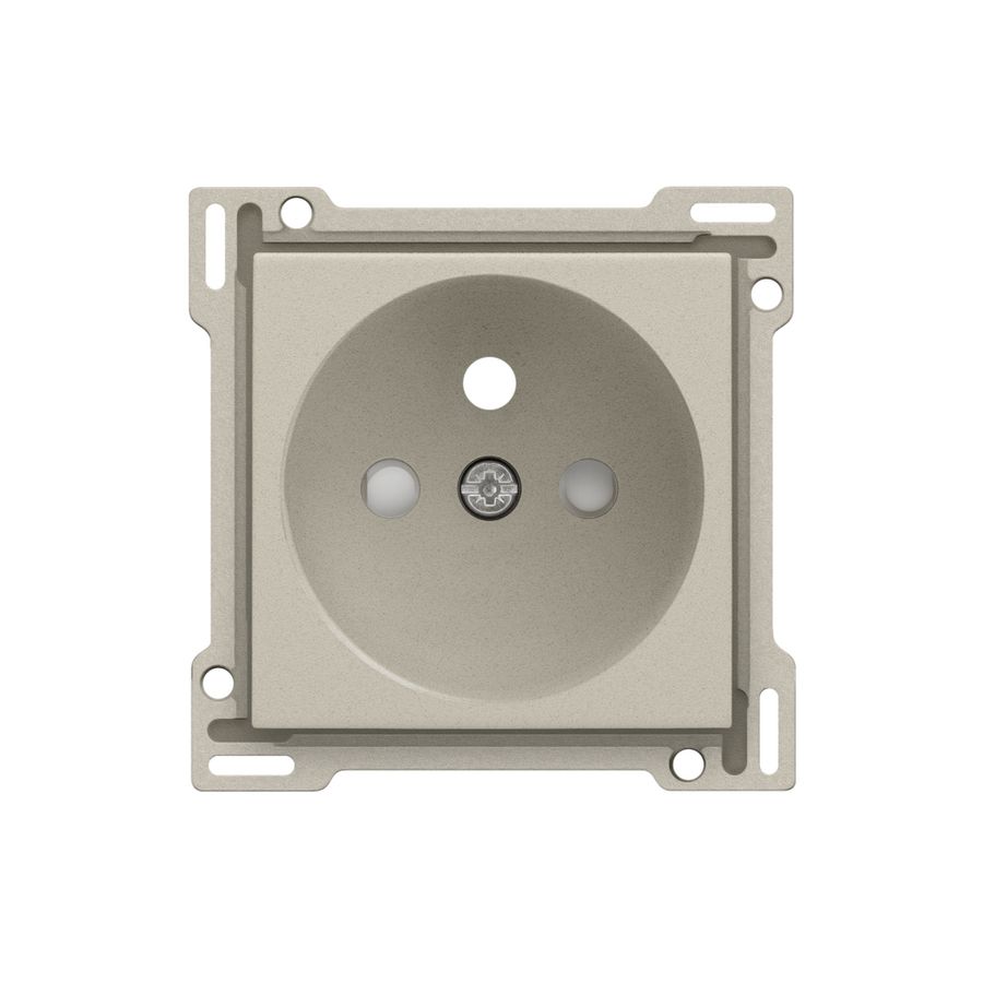 Afwerkingsset voor stopcontact met penaarde en beschermingsafsluiters  sand textured