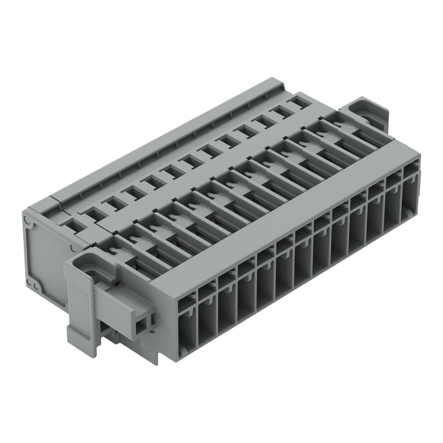 1-draads male steker CAGE CLAMP 4mm² grijs VVE=15