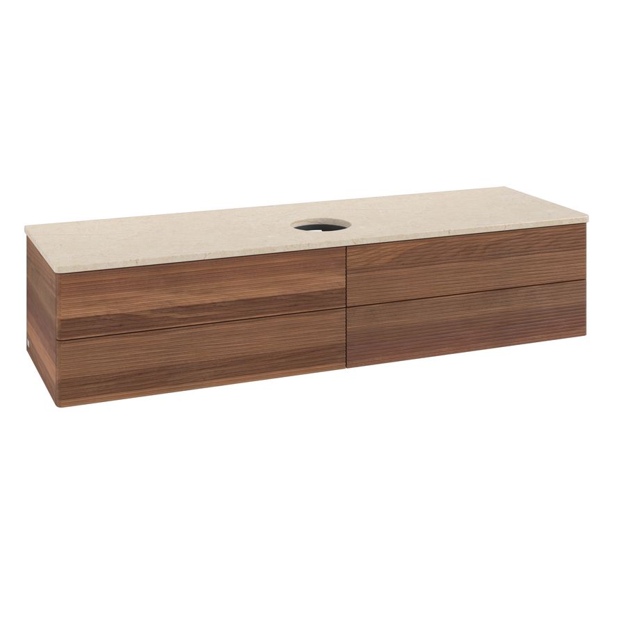 Wastafelonderkast Antao 1600x360x500mm Warm Walnut K25113HM