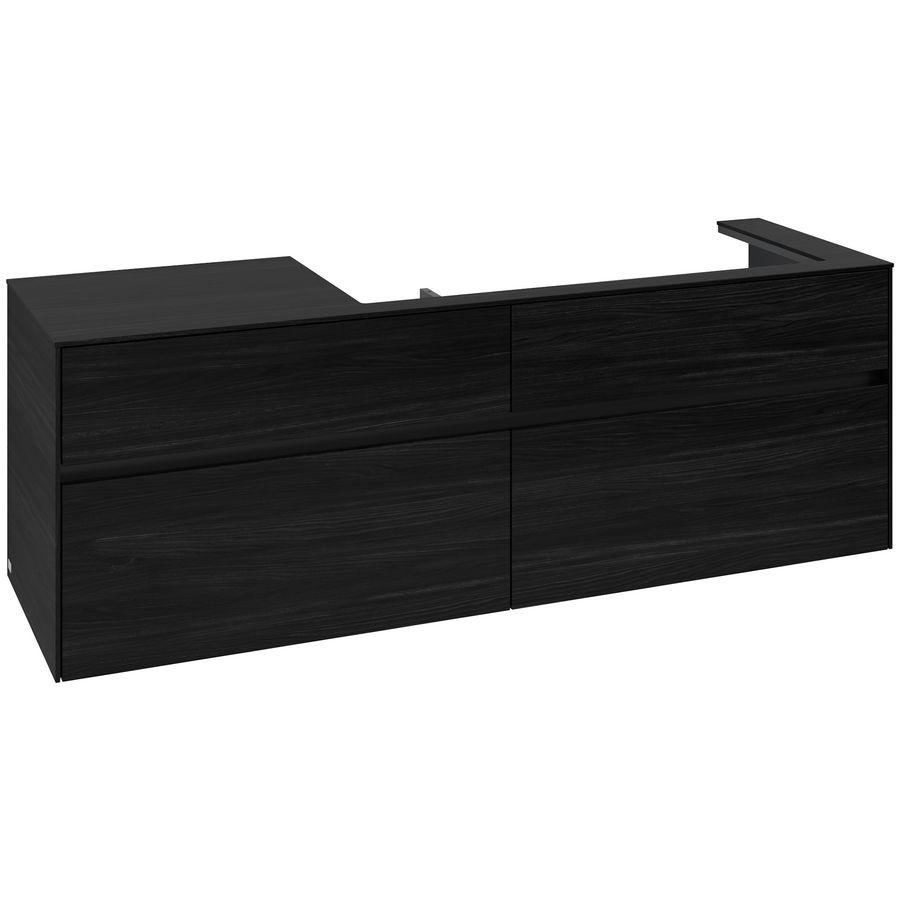 Wastafelonderkast Collaro 1600x548x500mm Black Oak C03000AB