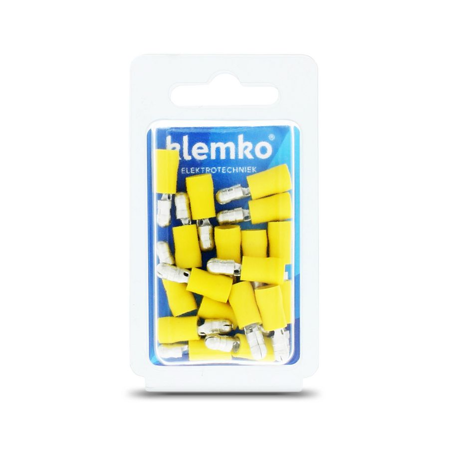 Blister a 25st. geisoleerde rondsteker M5 4-6mm² PVC